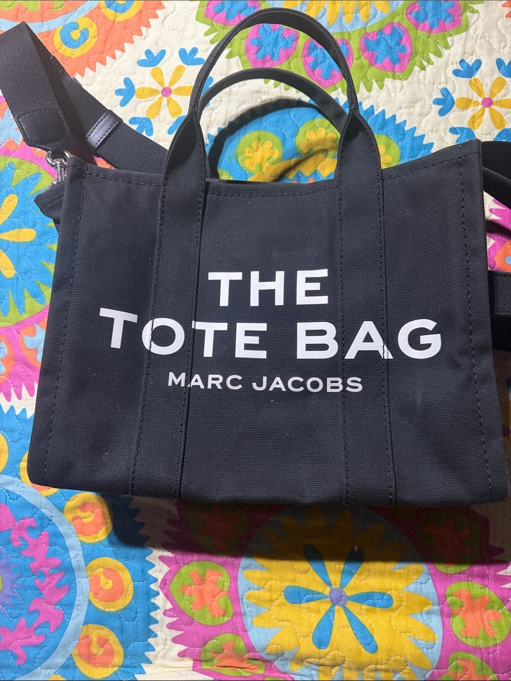 Marc Jacobs Black Canvas The Tote Bag